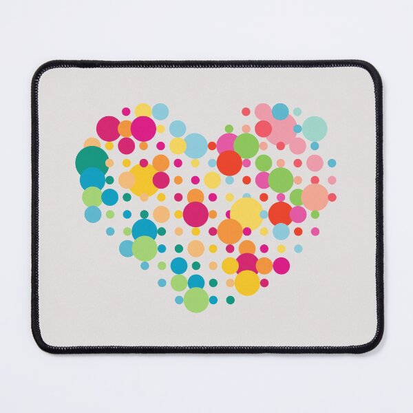 Item preview, Heart - dotted design in neon pastel colours designed and sold by greatnorris.