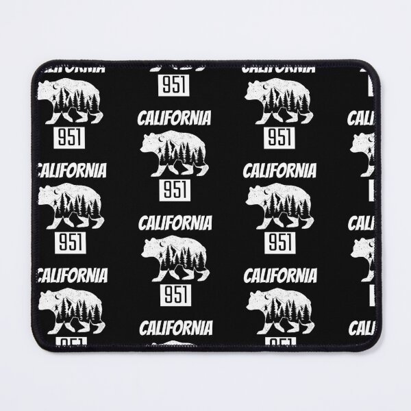 Item preview, California 951 Area Code California Bear Black and White designed and sold by BestCoolStuff.