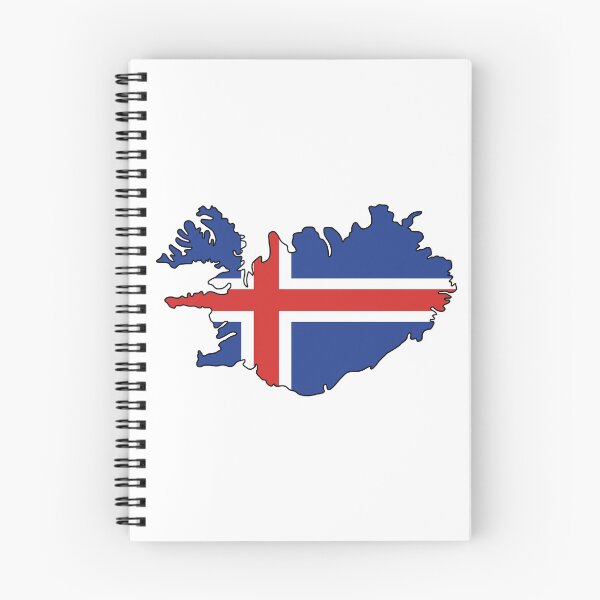 Aperçu de l'œuvre Contour de l'Islande avec drapeau créée et vendue par LilacWaves.