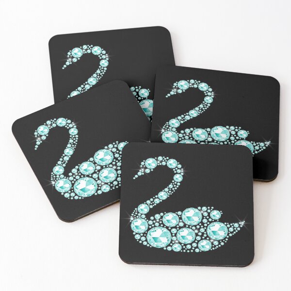 Item preview, Diamond Swan in Aqua Blue designed and sold by WisdomInspired.