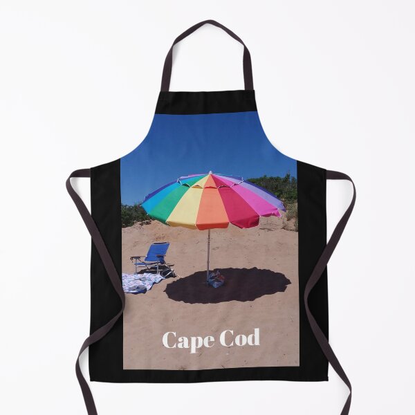 Item preview, Cape Cod Beach Umbrella and Beach Chair on a Sunny Day designed and sold by WigOutlet.