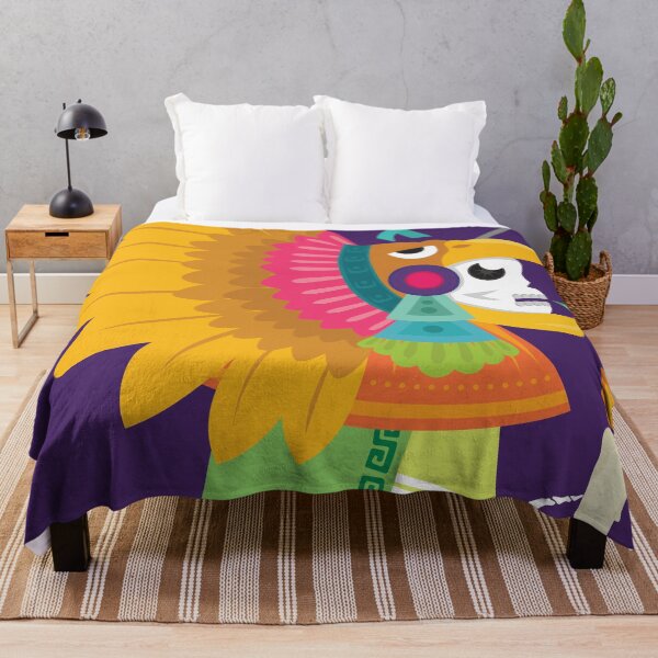 Item preview, Aztec Warrior Skull / Mexican prehispanic Skull / Cool colorful skull by Akbaly designed and sold by Akbaly.