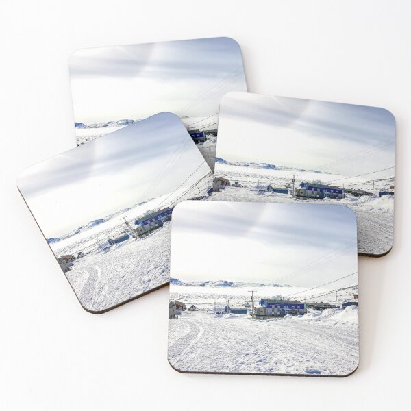 Item preview, Village of Nunavik by the water in winter designed and sold by celinebisson.