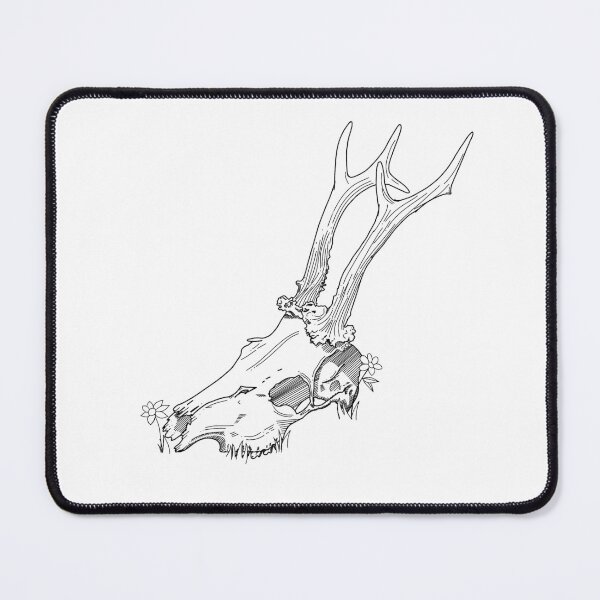 Item preview, Buck Skull with Flowers designed and sold by Billy-W-Art.
