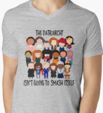 Patriarchy, SMASH Men's V-Neck T-Shirt