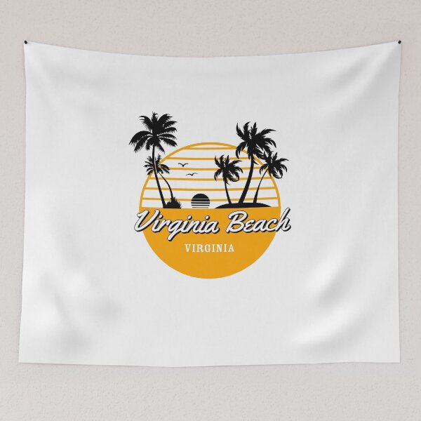 Item preview, Virginia Beach Virginia Vintage Retro Surf USA Travel Vacation Summer Sunset Beach designed and sold by tmartinezta.