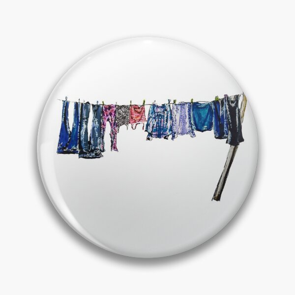 Item preview, Washing Line Clothes Drying designed and sold by LornaBowdenART.