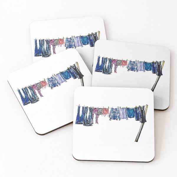 Item preview, Washing Line Clothes Drying designed and sold by LornaBowdenART.