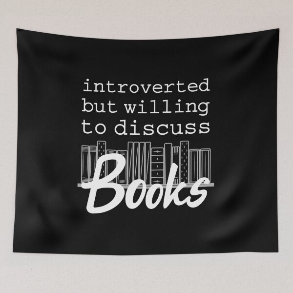 Item preview, Introvert But Willing To Discuss Books Funny and sarcastic Gift For book lovers and introverts 2 designed and sold by Creativy.