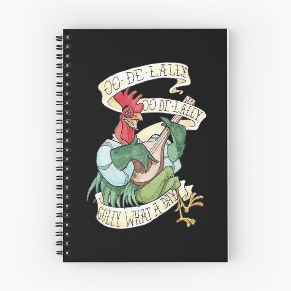 Item preview, Alan-A-Dale Rooster Oo-De-Lally Golly What A Day Tattoo Watercolor Painting Robin Hood Class designed and sold by nthonym.