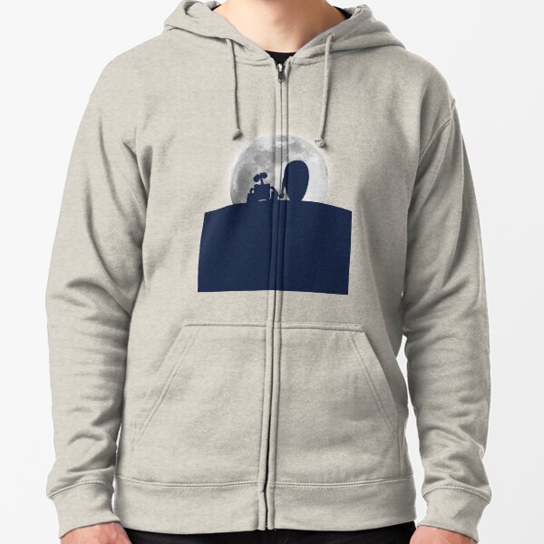 Wall•E and EVE in the Moonlight, Awwwww. Zipped Hoodie