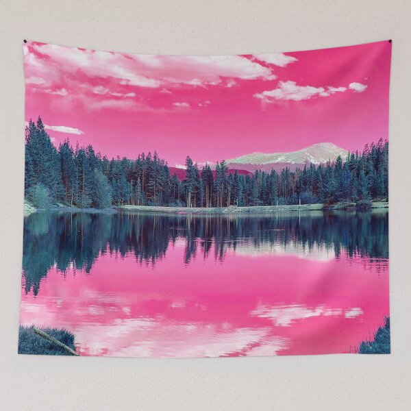 Item preview, Colorado Pink Lake Sky Reflection Clouds Hike designed and sold by EllConApparel.