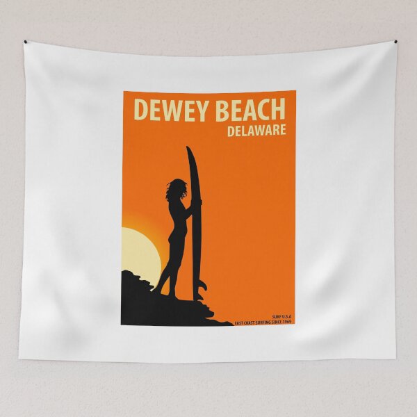 Item preview, Dewey Beach Delaware Vintage Retro Surf USA Travel Vacation Summer Sunset Beach designed and sold by tmartinezta.
