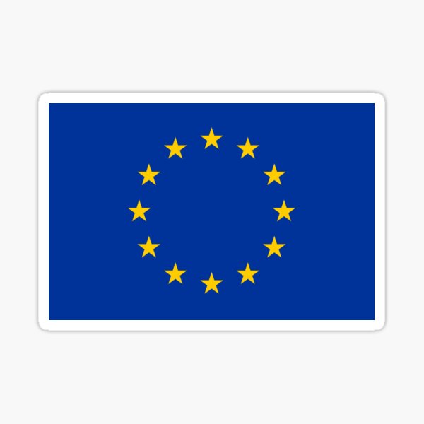 Vista previa del artículo con la obra «Bandera de la unión europea», diseñado y vendido por Beluga Cat.