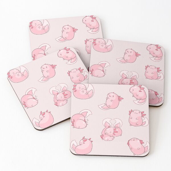 Item preview, Kawaii axolotl sticker pack - cute pink axolotls playing designed and sold by MagicStrawberry.