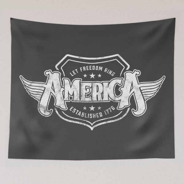Item preview, America - Shield Design (Worn White on Asphalt) designed and sold by Justin Ellis.