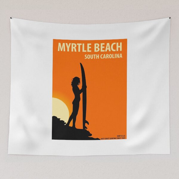 Item preview, Myrtle Beach South Carolina Vintage Retro Surf USA Travel Vacation Summer Sunset Beach designed and sold by tmartinezta.