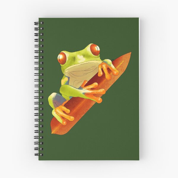Item preview, Frog Red-Eyed Tree Frog on Leaf designed and sold by mntdoodles.