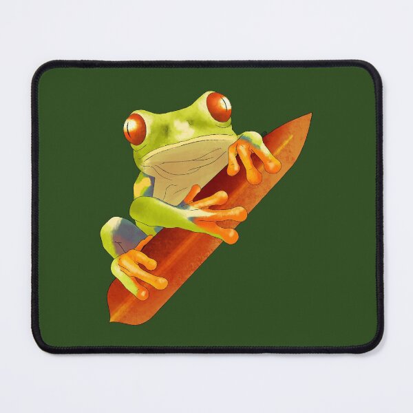 Item preview, Frog Red-Eyed Tree Frog on Leaf designed and sold by mntdoodles.