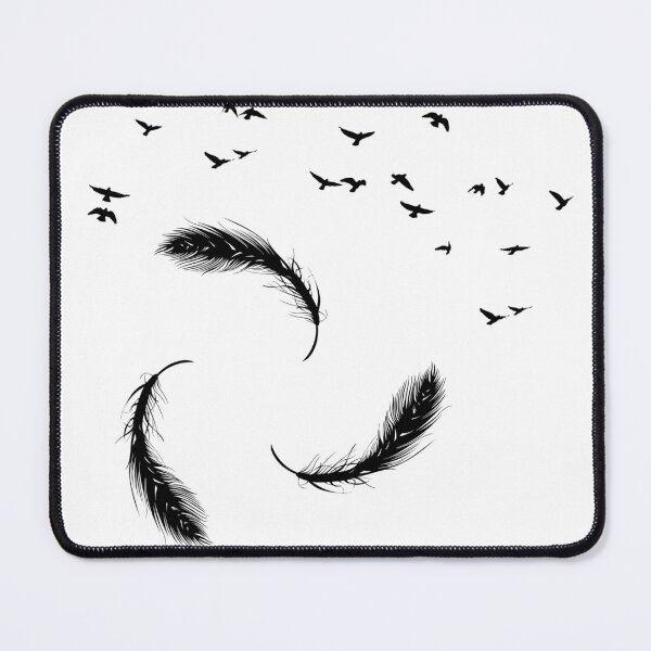 Item preview, Birds flying and black feathers designed and sold by Topmel.