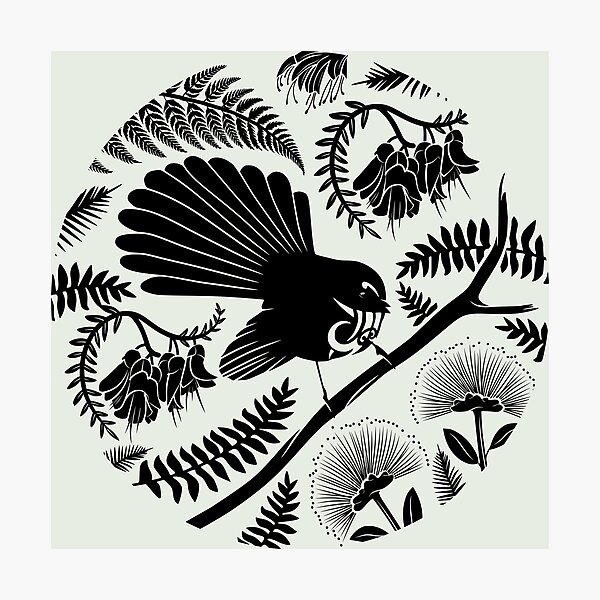 Item preview, New Zealand Native Fantail  designed and sold by Kiwidom.