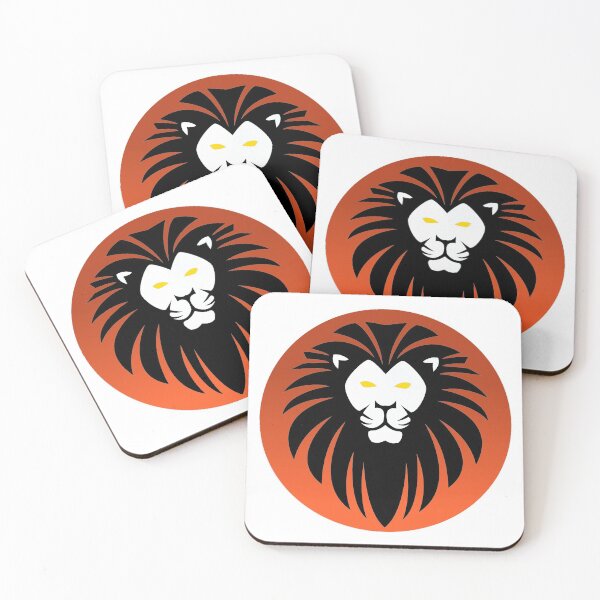 Item preview, black and white lion face - lion designed and sold by Jessi-Sketches.