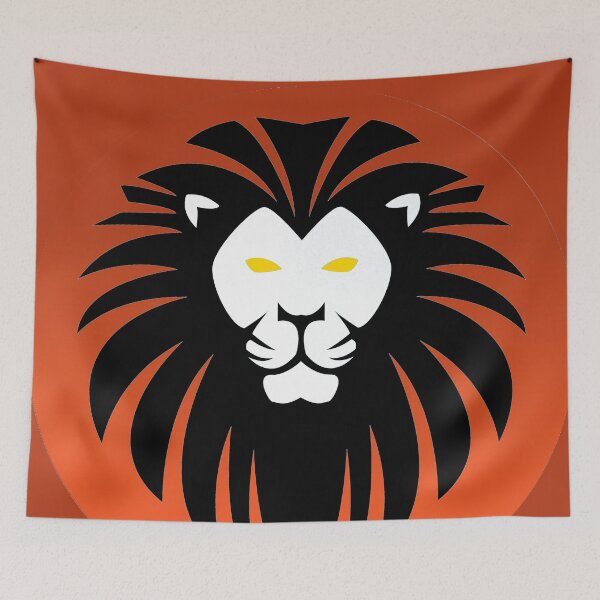 Item preview, black and white lion face - lion designed and sold by Jessi-Sketches.
