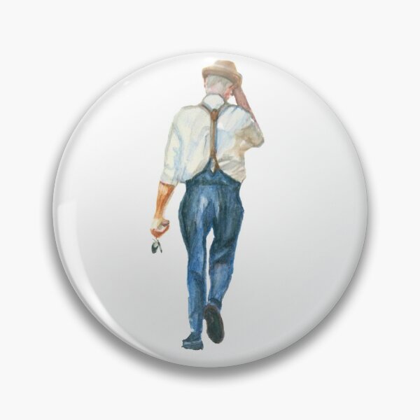 Item preview, Man in Hat & Braces Walking designed and sold by LornaBowdenART.