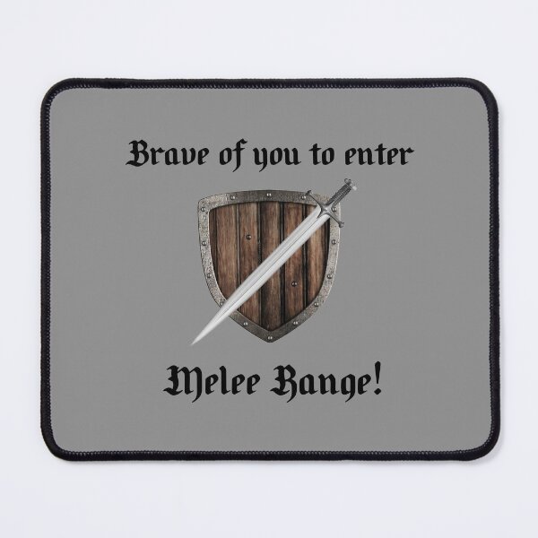 Item preview, Melee Range Sword & Shield - Design #2 (On Grey) designed and sold by epinkb.