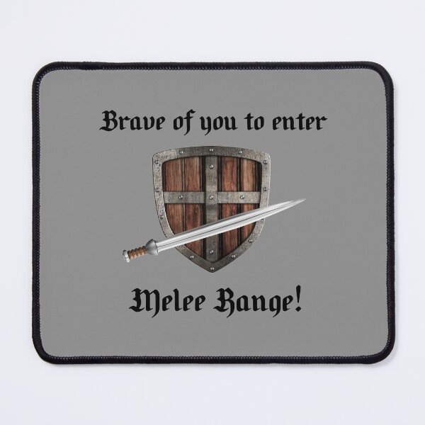 Item preview, Melee Range Sword & Shield - Design #1 (On Grey) designed and sold by epinkb.
