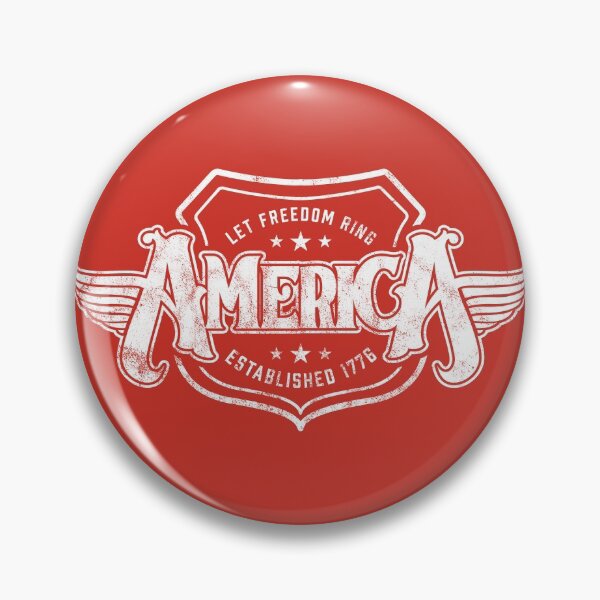 Item preview, America - Shield Design (Worn White on Red) designed and sold by Justin Ellis.