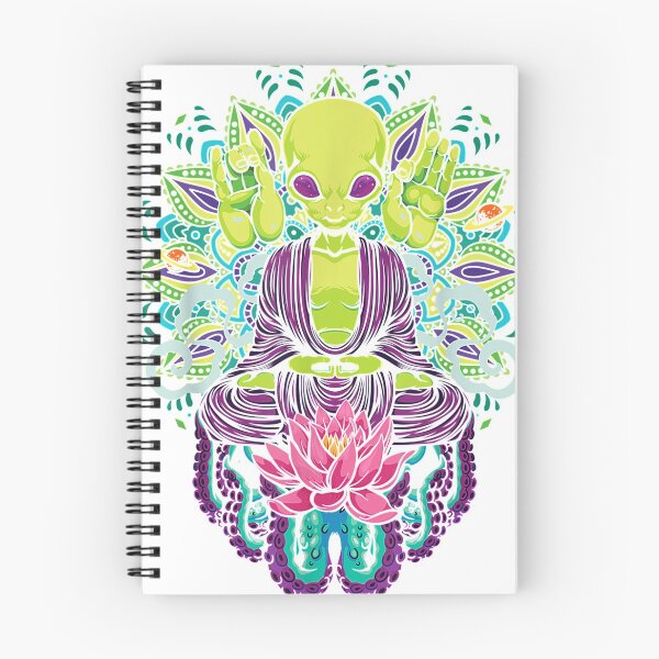 Item preview, Meditating Alien Mandala Pink Lotus Flower Alienware Costume T-Shirt designed and sold by BogerZelma.
