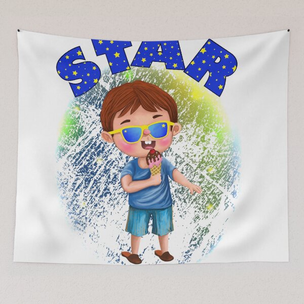 Item preview, Star word, kid with ice cream designed and sold by crevettedesign.
