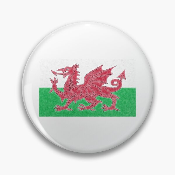 Item preview, Color Pencil Sketch Style Welsh Flag Wales Art designed and sold by Worldesigns by Artsiren.