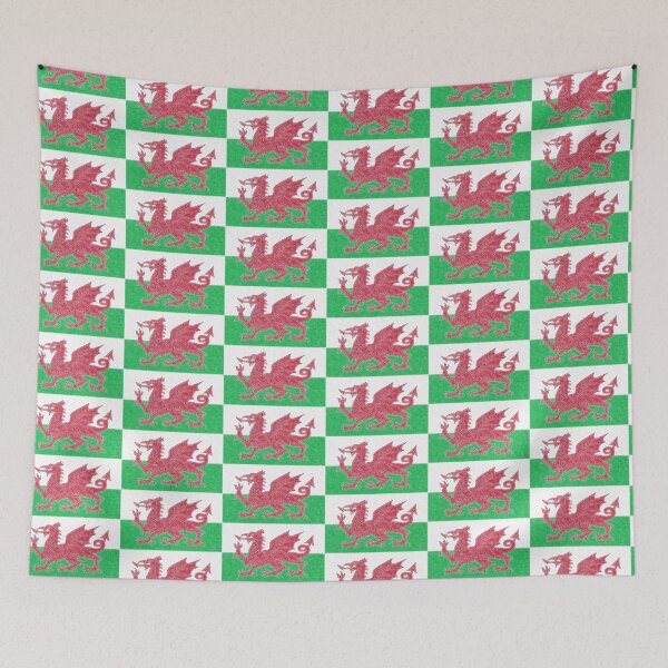 Item preview, Color Pencil Sketch Style Welsh Flag Wales Art designed and sold by Worldesigns by Artsiren.
