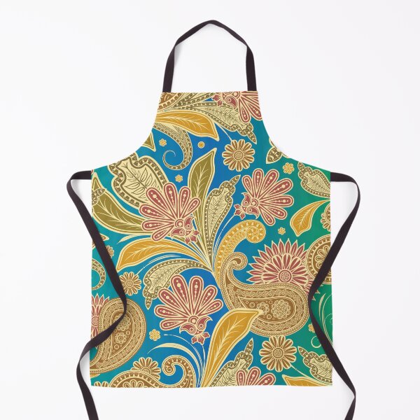 Item preview, Vintage Indian Luxury Floral on Blue and Green Gradient Background designed and sold by Gerson Ramos.