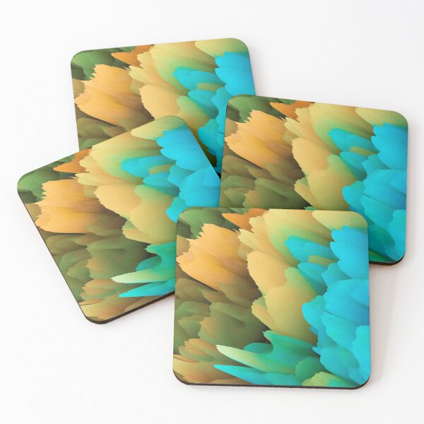 Item preview, Multi Color Pixel Orange Blue green Smoke Cloud Pattern designed and sold by eviesfashion.