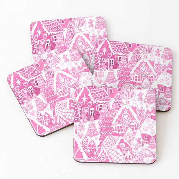 Item preview, Gingerbread Houses and Christmas village Candy land Pink designed and sold by MagentaRose.