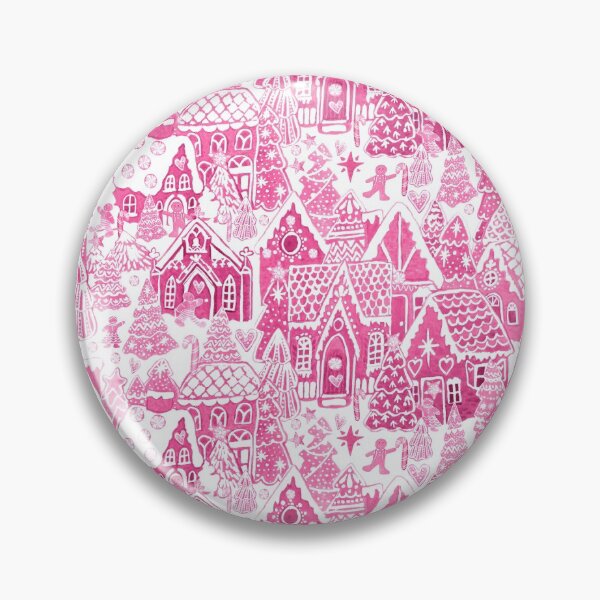 Item preview, Gingerbread Houses and Christmas village Candy land Pink designed and sold by MagentaRose.