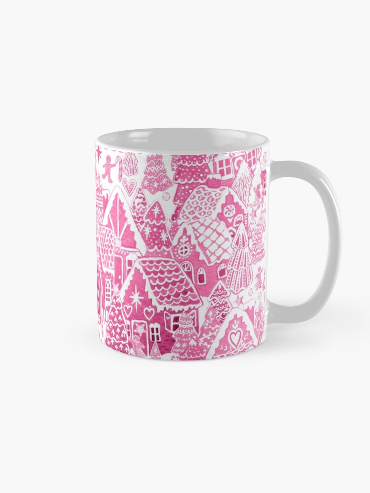 Gingerbread house mug/ Pink Gingerbread mug