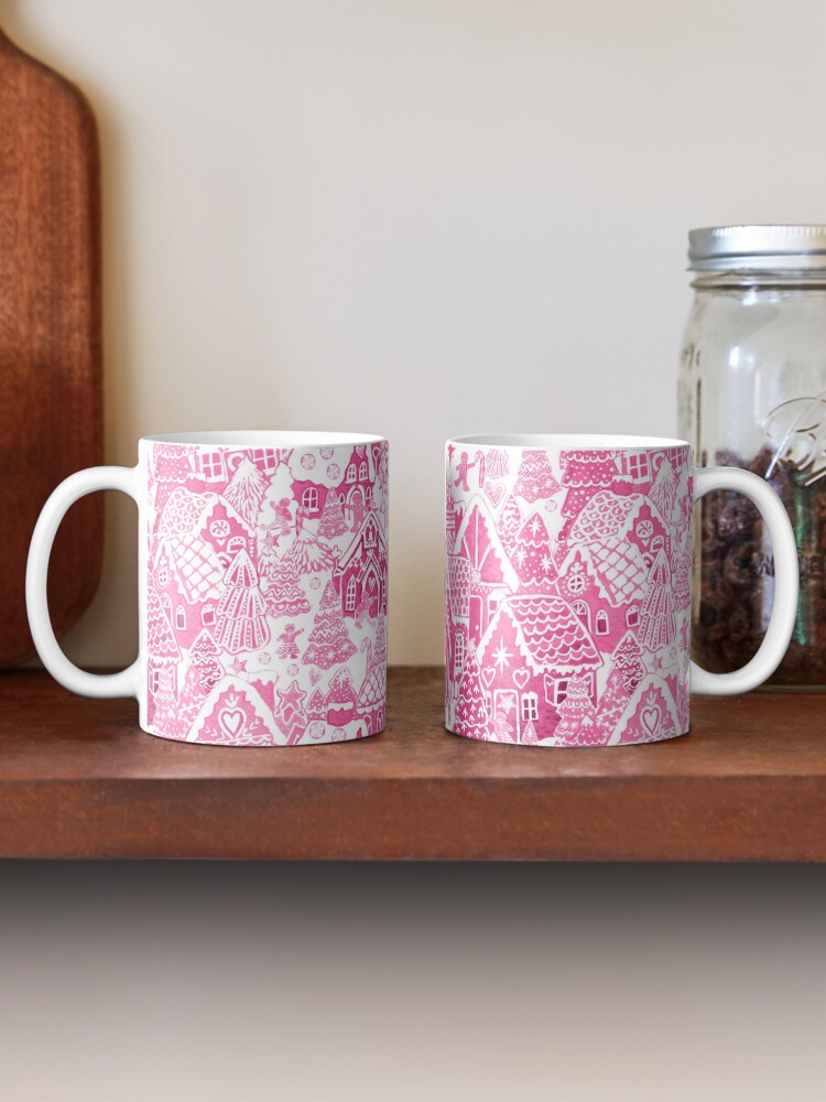 Gingerbread house mug/ Pink Gingerbread mug