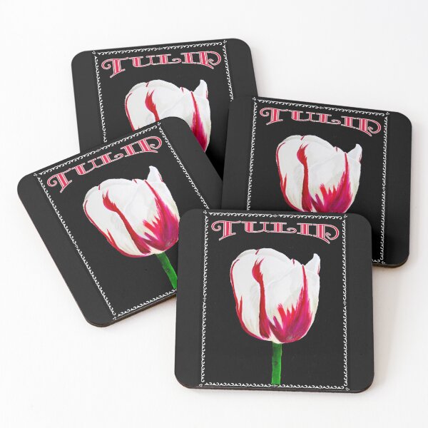 Item preview, Burgundy Tulip Label designed and sold by PaintedbyCarol.