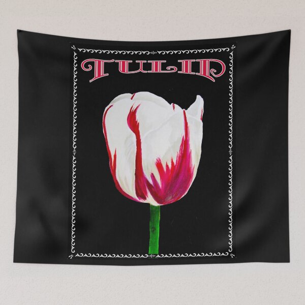 Item preview, Burgundy Tulip Label designed and sold by PaintedbyCarol.