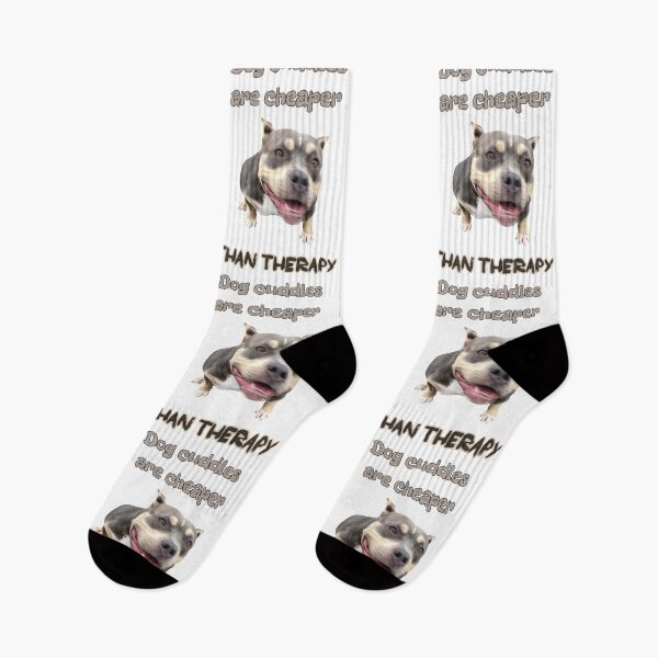 Item preview, Dog cuddles are cheaper than therapy | funny american bulldog designed and sold by NathBros.