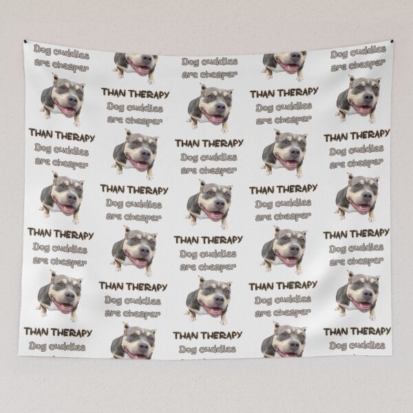 Item preview, Dog cuddles are cheaper than therapy | funny american bulldog designed and sold by NathBros.