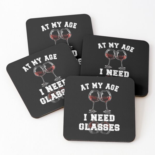 Item preview, At My Age I Need Glasses, Drinking Joke, Gift for Wine Lovers designed and sold by orangeblue21.