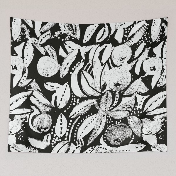 Item preview, Apples in black and white designed and sold by Lemontreeart63.