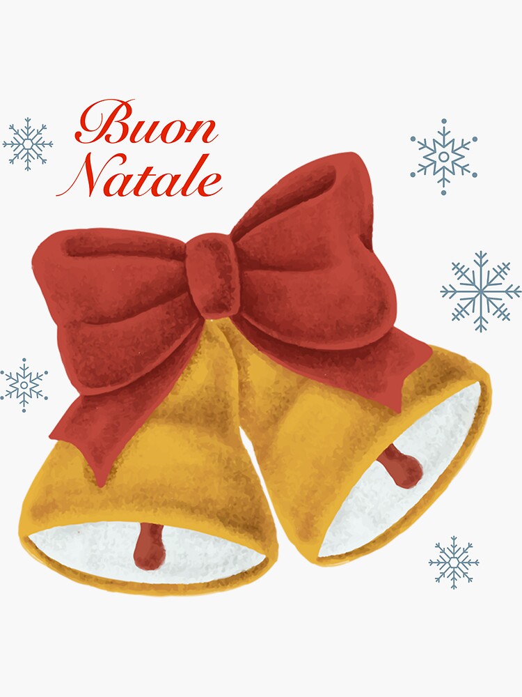 Thumbnail 3 of 3, Sticker, Buon Natale Bells designed and sold by ItaliaStore.