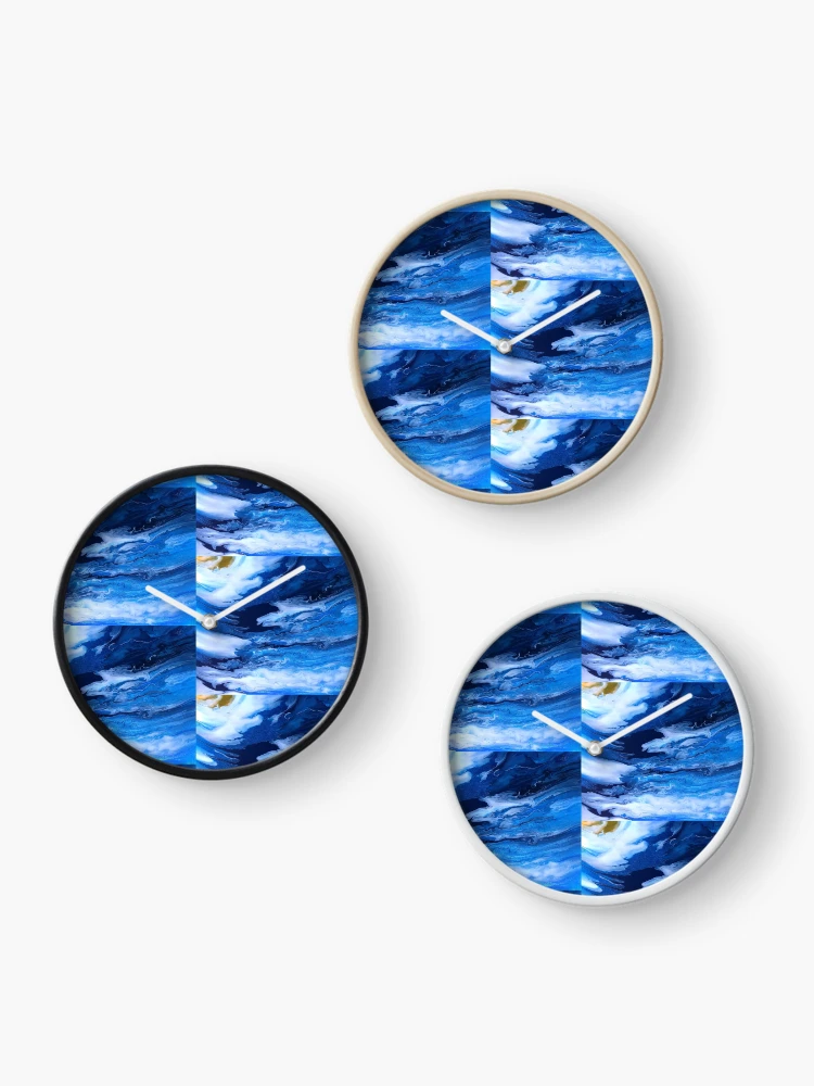 Thumbnail 3 of 4, Clock, Waves designed and sold by InfinitePathArt.