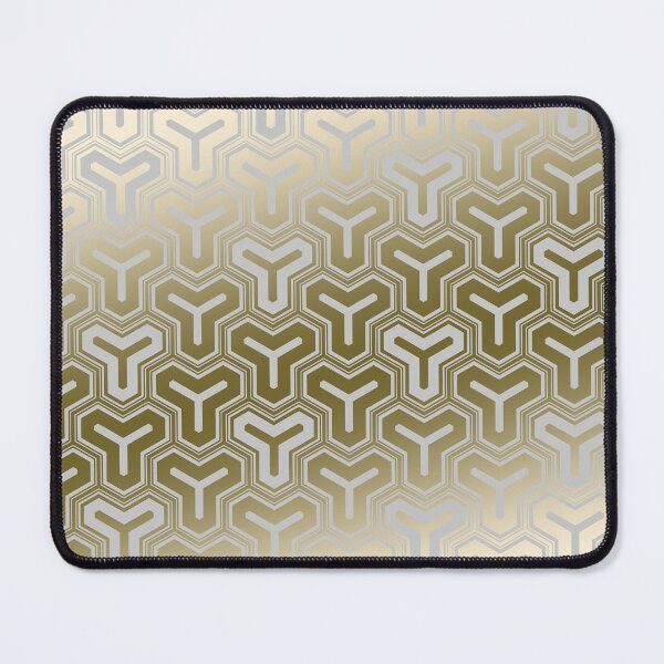 Item preview, Original Japanese geometric kimono pale grey with golden effect by blacklinesw9 designed and sold by Blacklinesw9.